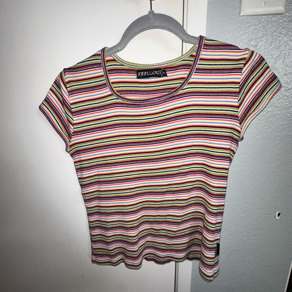 Authentic Y2k stripe shirt Brand:Fabulous